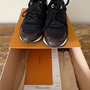 Louis Vuitton Black and Brown Monogram Sneakers